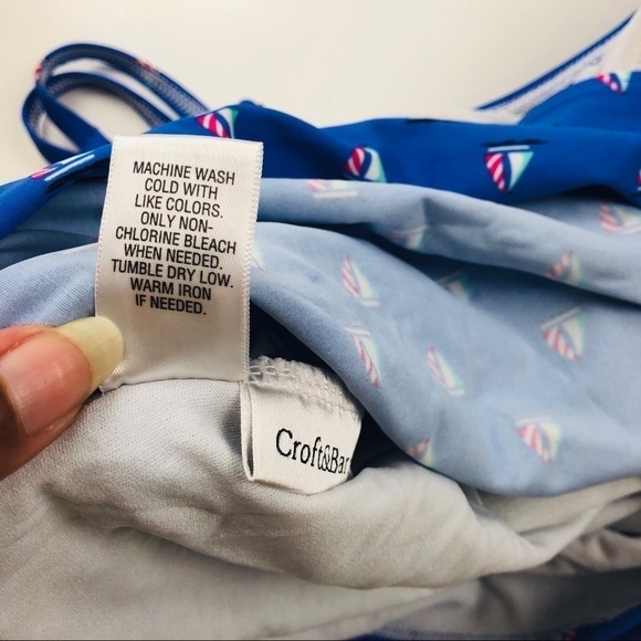 Craft & Barrel Sail boat print Tankini Top - Picture 6 of 8